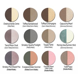 Lauren Brooke Cosmetiques Pressed Eyeshadow Duo, Natural, Organic Makeup (Toffee/Champagne)