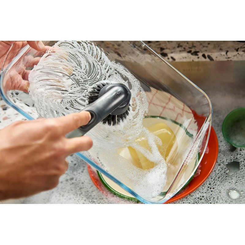Joseph Joseph SinkTech Refillable Soap-Dispensing Dish Brush with Stainless Steel