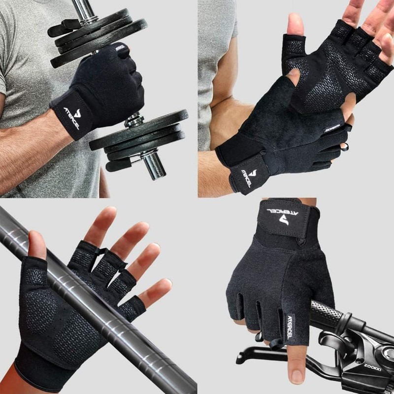 ATERCEL Training Gloves, Lycra Stretch Material, For Weightlifting, Cycling, Gym,