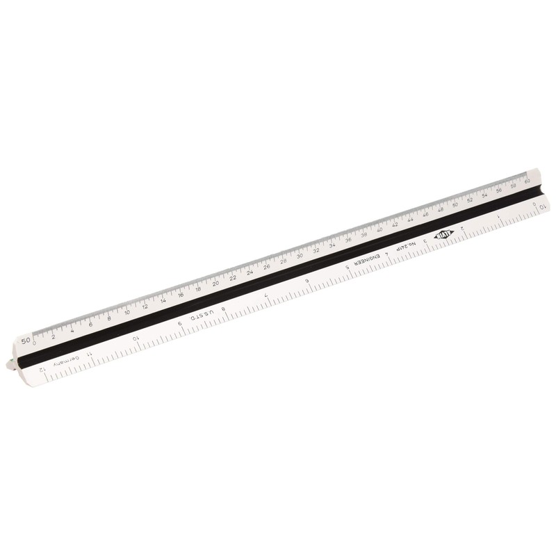 ALVIN 241P 12" Drafting Ruler for Drawing, Planning, and Design,