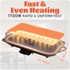 12x20inch Electric Griddle by BBQ Masters, 1700W Fast Even Heating,