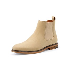 Temeshu Men's Chelsea Boots Casual Dress Boots Camel Ankle Slip On Boots for Men MS25 Camel 9