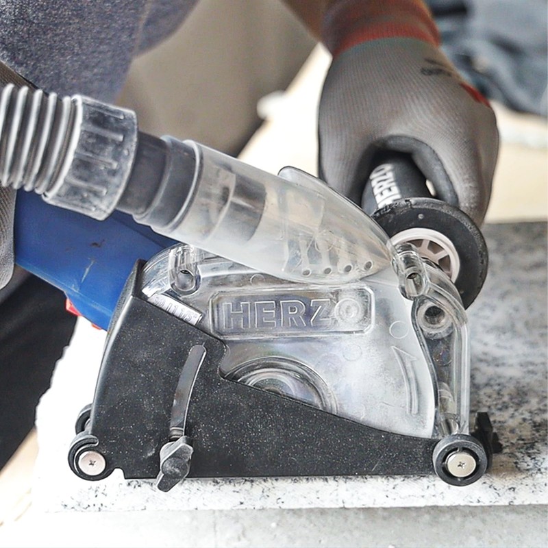 HERZO Dust Shroud Dust Extraction Cutting Guard for 5 inch