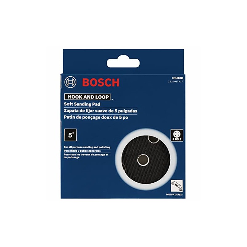 Bosch RS038 5-Inch Soft Hook-and-Loop Backing Pad for Ros65Vc-Series
