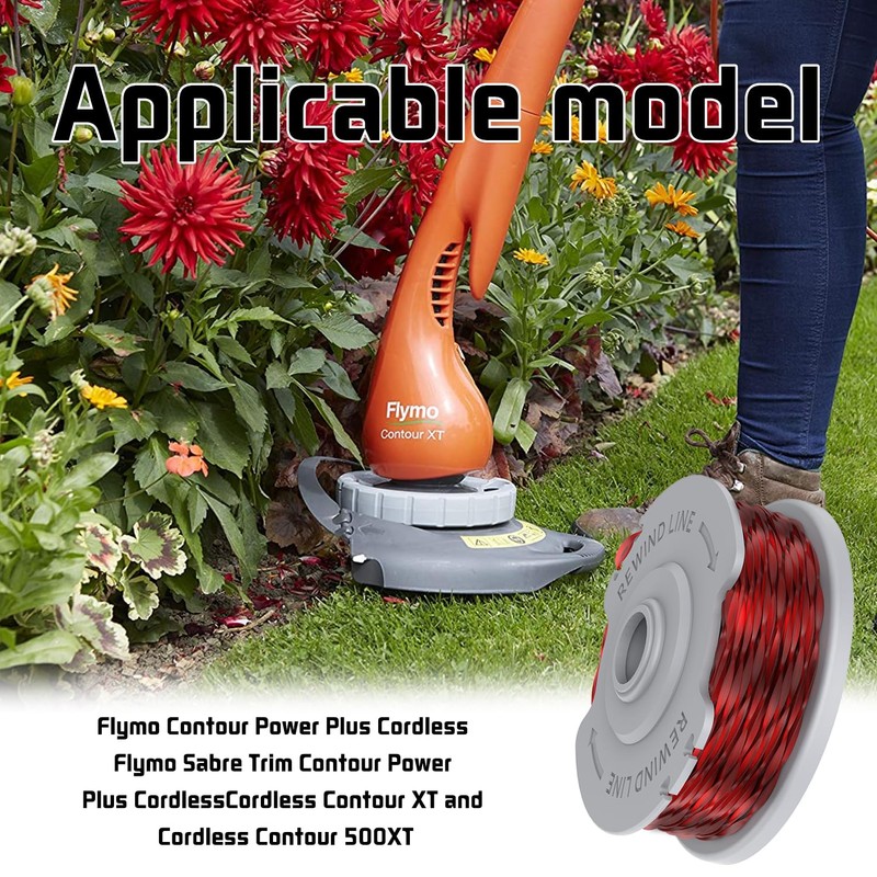Lawn Trimmer Thread Spool, Pack of 4, Diameter 1.5 mm,