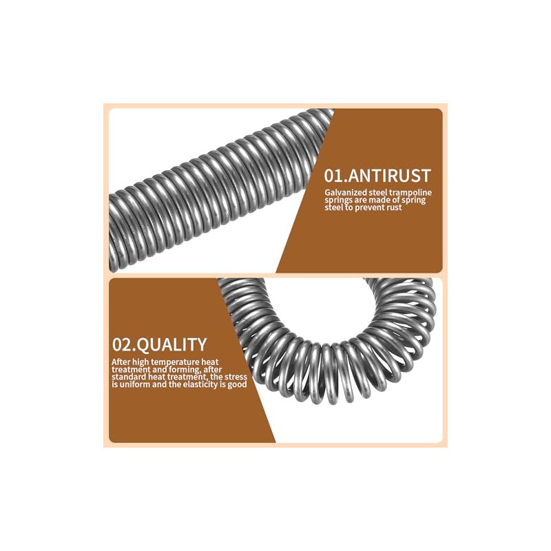 Heozhuyi 2 Pcs 190mm Extended Compressed Springs, Extension Spring, Dual