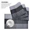 PROKITCHEN Placemats Set of 8,Washable Crossweave Black Woven Vinyl Non-Slip
