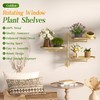 YQSLYSF WIndow Rotating Plant Stand Shelf Indoor Gold Metal Floating