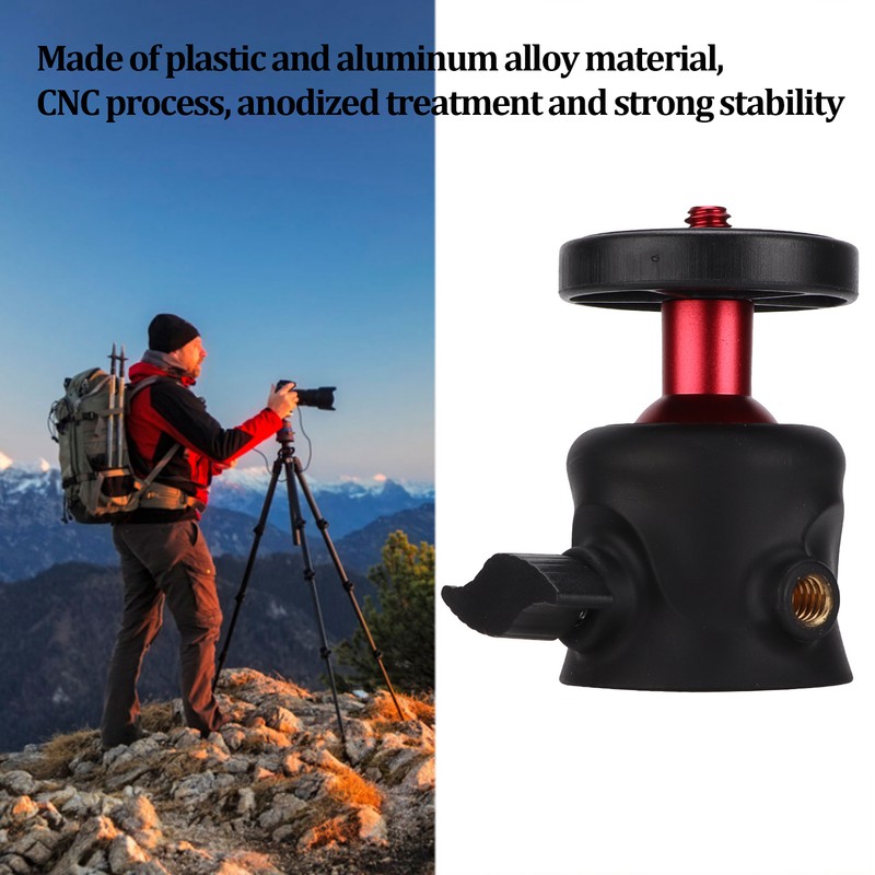 360° Rotation Mini Ball Head Plastic Material Aluminum Alloy Tripod