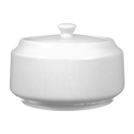 Fonteme Porcelain Sugar Bowl with Lid 14-Ounce White Ceramic Sugar Container for Kitchen Countertop Storage Dover Design