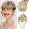 S-noilite Headband with Bangs, Front Hair Bangs Wigs Headband, Synthetic
