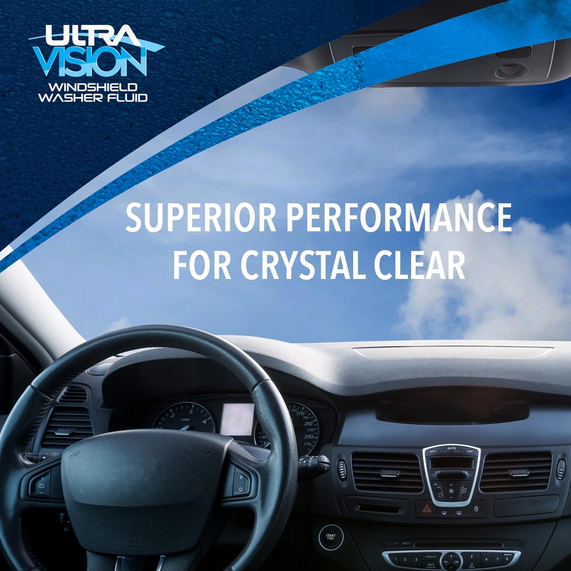 UltraVision Windshield Washer Fluid - Advanced Formula for Car Windshield
