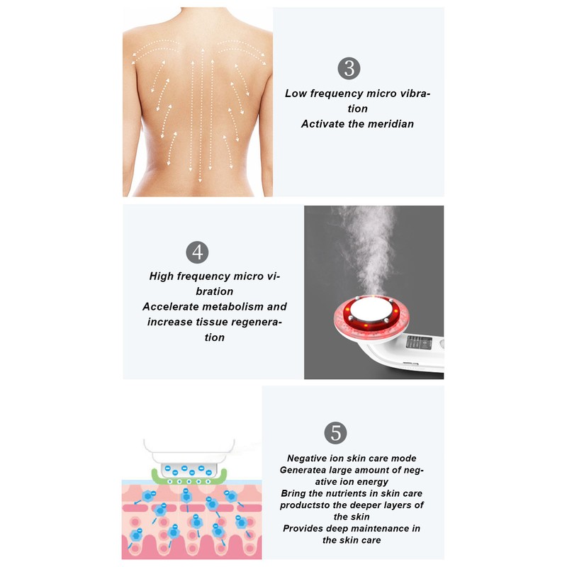 Skin Caring Machine Cold Hot Compress 6 Colors Light Vibration