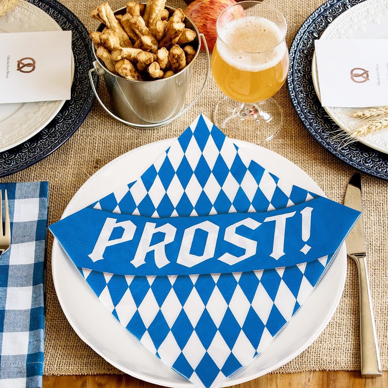 MEJOSER Pack of 40 Oktoberfest Decorative Napkins 33 x 33
