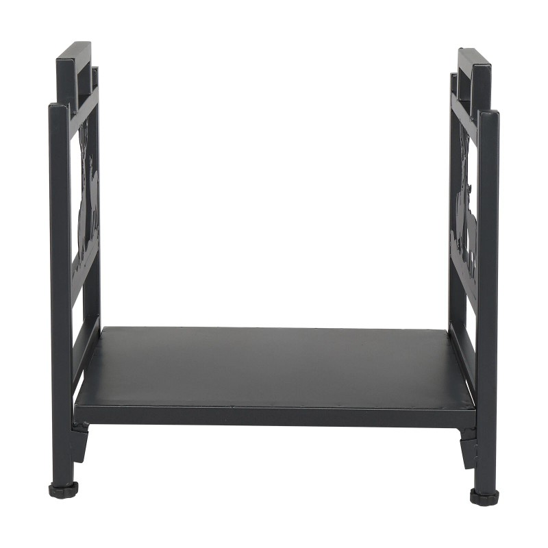 Sking Firewood Rack Holder Metal Outdoor Indoor Log Storage Bin