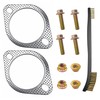 Strongthium 2 Pcs 3" Exhaust Gasket 2 Bolt for 3