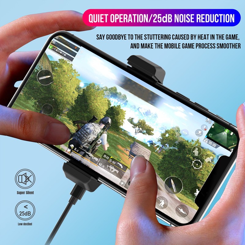 P10 Mobile Phone Semiconductor Cooler RGB Retractable Back Clip Heatsink