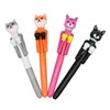 Lopenle 4 PCS Cool Boxing Cat Pens Fun Catty Ballpoint