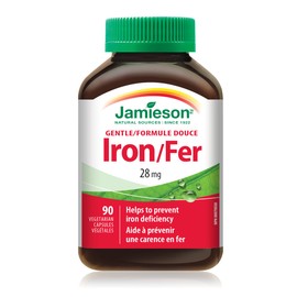 Jamieson Jamieson Gentle Iron 28 mg Ferrous Bisglycinate - Gluten-Free, 90 Count (Pack of 1)