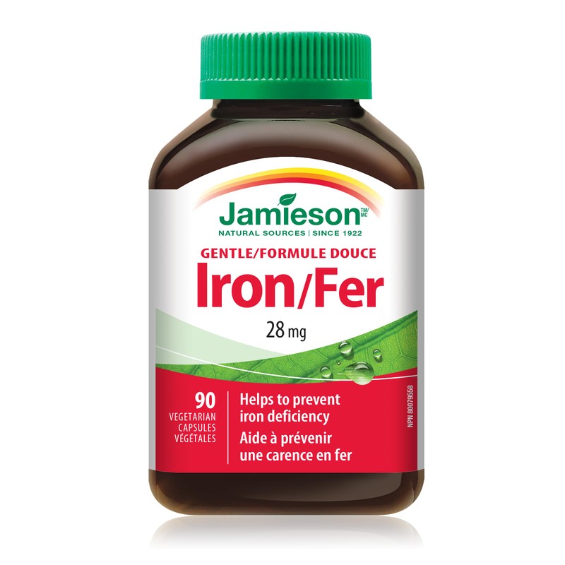Jamieson Jamieson Gentle Iron 28 mg Ferrous Bisglycinate - Gluten-Free,