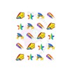Rainbow Shooting Stars Waterslide Nail Decals/Nail art