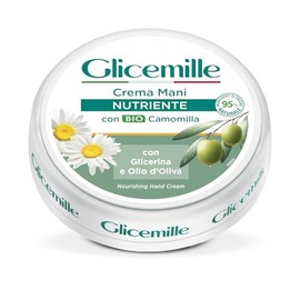 Glicemille Crema de Manos Nutritiva con Manzanilla Orgánica Y Glicerina 100 Ml, 3.3 Fl Oz [Importación Italiana]                                      