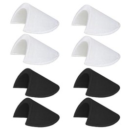 4 Pairs Shoulder Pads Sewing Foam Pads Set-in Sponge Shoulder Pad Non Slip Shoulder Enhancer for Women Men Blazer Suit Coat Jacket Dress Clothes Sewing Accessories (Black + White)