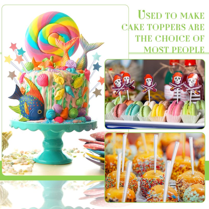 5000 Pieces 3.54 Inch Prism Picks Clear Triangular Plastic Cocktail