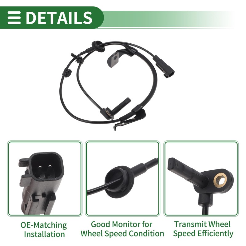 HEROFFIX ABS Wheel Speed Sensor ABS Sensor Anti-lock Braking System