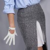 DooWay Women Real Leather Driving Gloves White Open Back Touchscreen