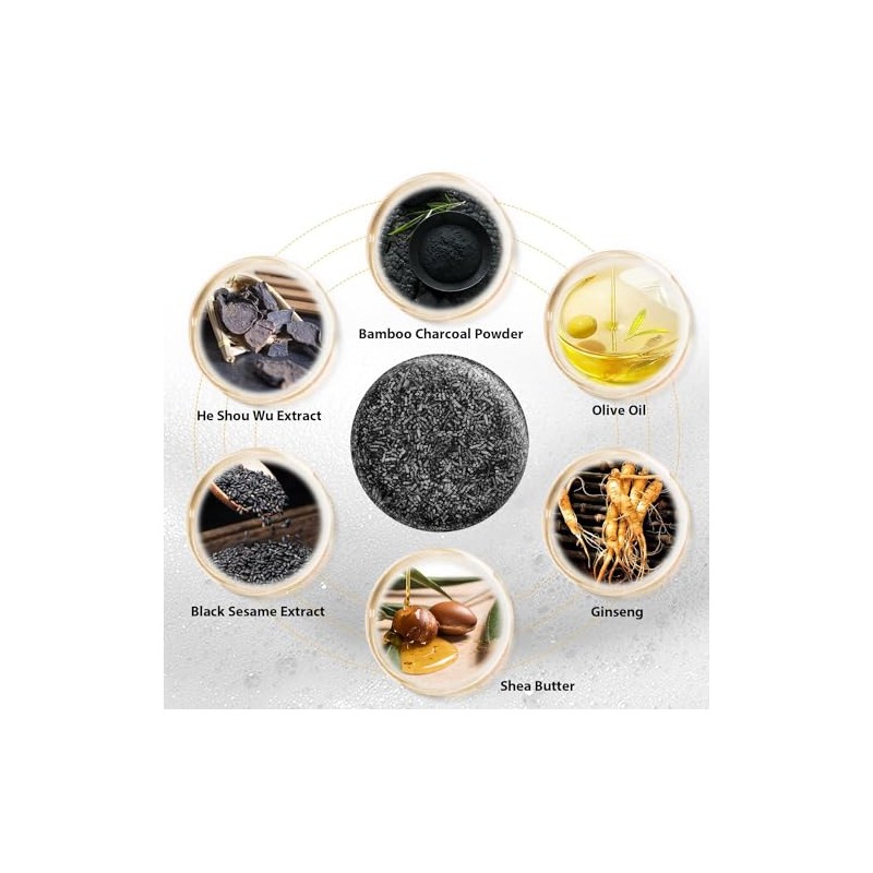 Champú LONEOURS con Jengibre para el Crecimiento del Cabello, Orgánico,