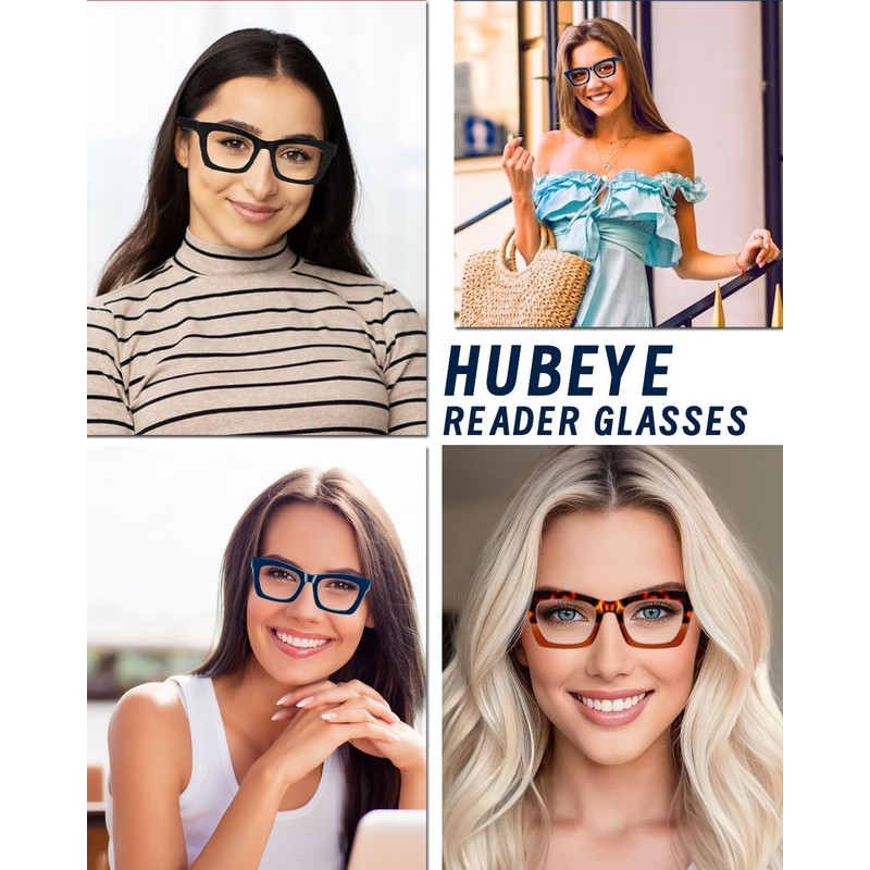 Hubeye 3 Pack Anti-Blue Light Glasses for Men and Women