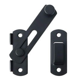 SAYAYO Thicker Door Lock 4 Inch Sliding Door Lock Latch Barn Door Lock, Stainless Steel Gate Latch, Matte Black, CMS9500-B