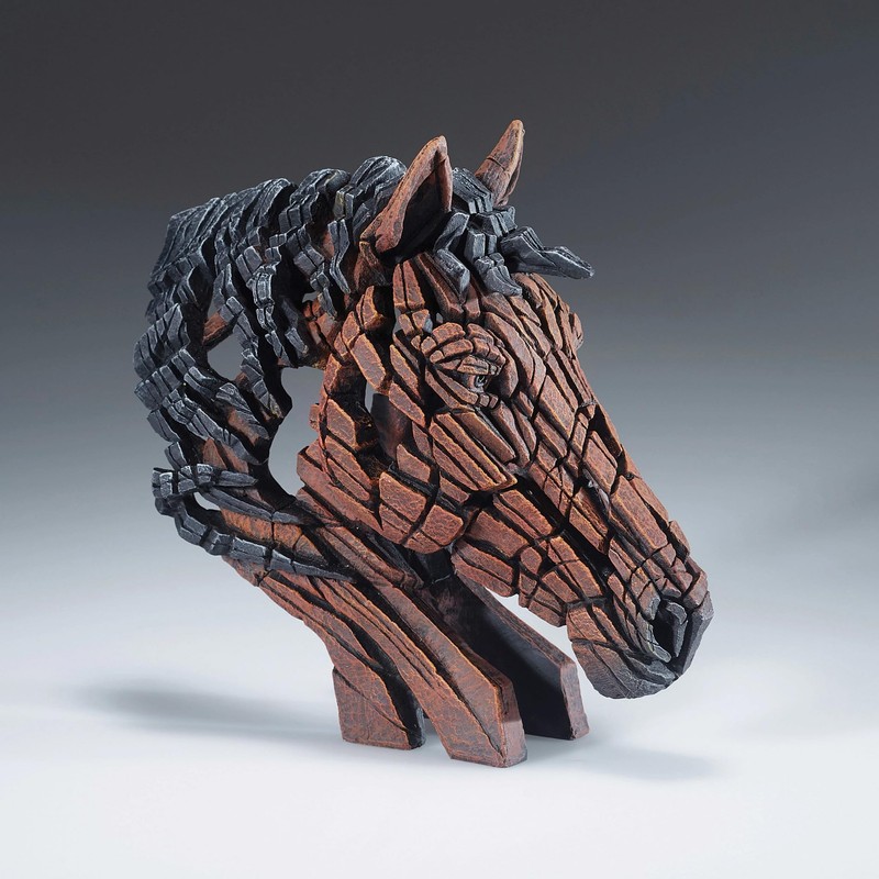 Enesco Edge Sculpture Horse Bust Miniature Figurine, 5.91 Inch, Multicolor