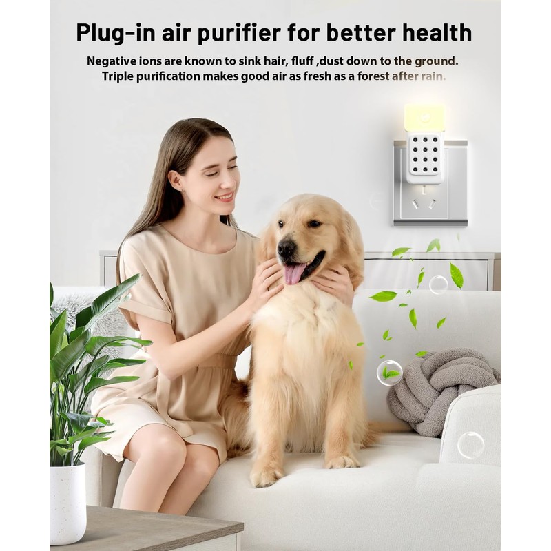 Sky Plug In Air Purifier for Home(3Packs), Negative Ion Air