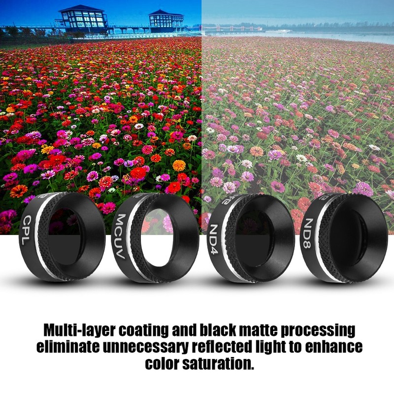 4Pcs Set Multi Coated Drone Camera Lens Filter Accessory for