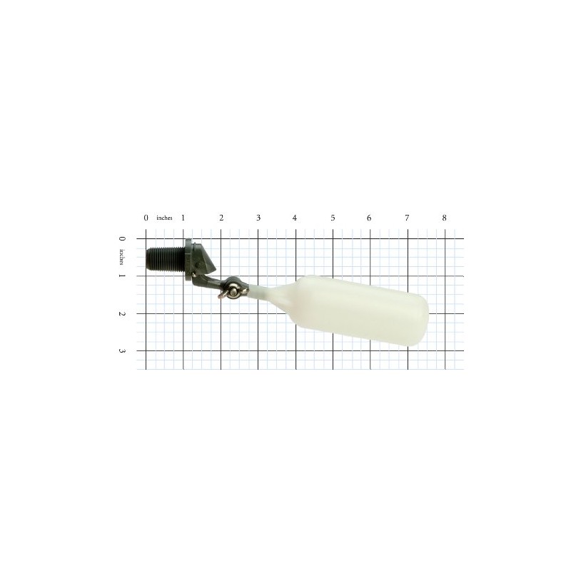 Kerick Valve MA3P2 PVC Mini Float Valve, Tank Mount, Adjustable