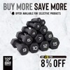 CAPHAUS Black Neoprene Coated Hex Dumbbells, Set of 2 for