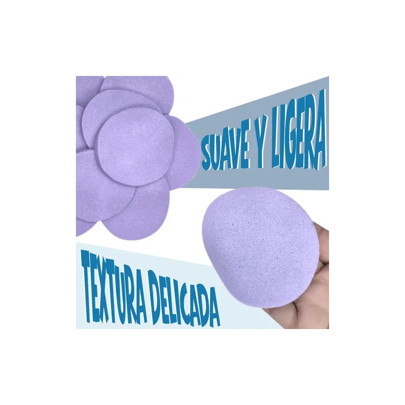 Pack 12 Esponjas Faciales de Celulosa Suave Comprimida Amarillas