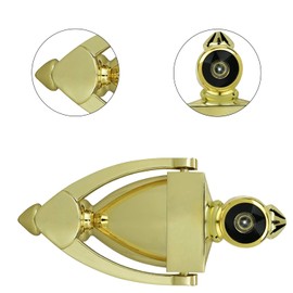Victorian Urn Door Knocker with Door Viewer, Elegant Gold Front Door Hardware, Classic Design for Home Entrance, Perfect for Enhancing Curb Appeal and Improving Visitor Security