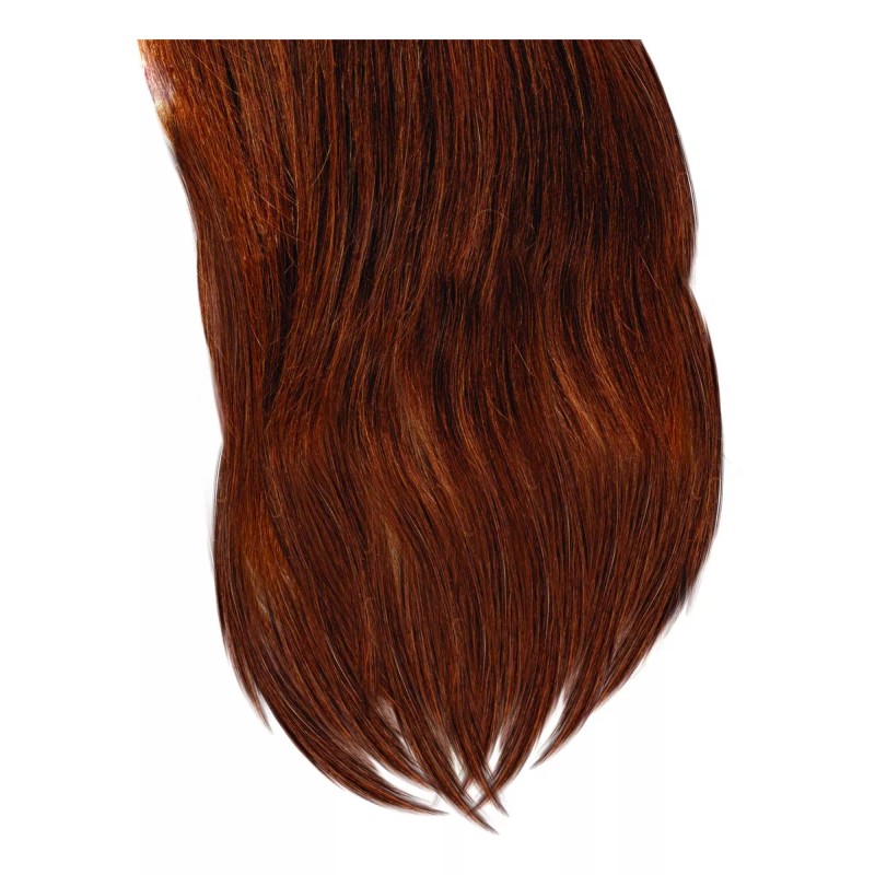 Letmex Cabezote Cabello Natural Castaño Oscuro 18 Pulgadas Para Pra