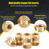 Canitu 350Pcs Threaded Inserts,M2/M2.5/M3/M4/M5/M6 Female Thread Metric Knurled Nuts Assortment