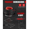 FIERYRED 3/8inch 92FT 23809 LBS Synthetic Winch Rope Cable Kit