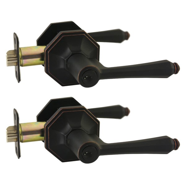 Designers Impressions Windsor Design Oil Rubbed Bronze Keyed Entry Door