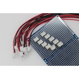 HSF 10Sets 26 AWG JST XH 2.54mm 2 Pin Connector Plug Male with 200mm Black Red Terminal Connector Cable Wire and Female Board Connector for