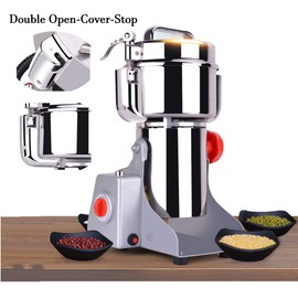 CGOLDENWALL Upgraded Electric Grain Grinder Mill High-speed Spice Herb Mill Commercial Powder Machine Dry Cereals Grinder CE (300g Swing Type)