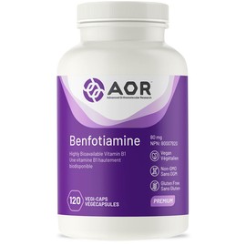 AOR Benfotiamine 80mg, 120 Vegi-Capsules