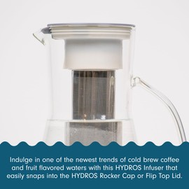 Hydros Stainless Steel Cold Brew Coffee and Tee Infuser for Hydros Glass Pitchers