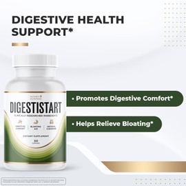 Natures NutriWave DigestiStart C Natural Digestive Supplement with Wild Yam, Poria Cocos & Bacopa Monnieri C Made in USA, Non-GMO, Easy-to-Take - 30 Capsules, 1 Month Supply