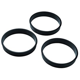 Matfer Bourgeat FA984 Bourgeat Exoglass Tart Ring, 80mm x 19mm, Black, Pack of 6